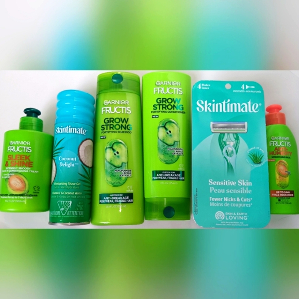 NEW! Garnier Fructis Hair Care Bundle & Skintimate razors.